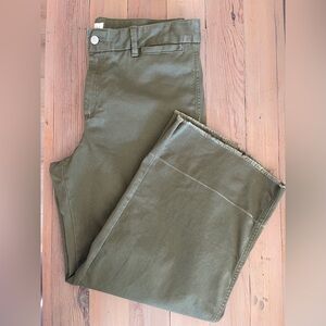 Gap High Waisted Army Jacket Green  Women’s Twill Wide Leg Pants